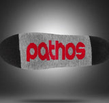 Pathos Sock: "Jesus is King" Grey, Black & Red - Teigan & Co