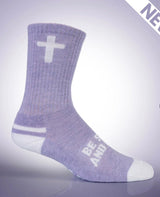 Pathos Socks: “Be Still" Lavender & White - Teigan & Co