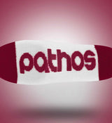 Pathos Socks: “Be Strong & Courageous Joshua 1:9 ” White and Maroon" - Teigan & Co
