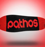 Pathos Socks: “By His Blood" Black with Red - Teigan & Co