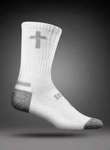 Pathos Socks "Glory to God" White & Silver - Teigan & Co