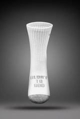 Pathos Socks "Glory to God" White & Silver - Teigan & Co