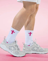 Pathos Socks: "I am Chosen" Dragonfruit Pink - Teigan & Co