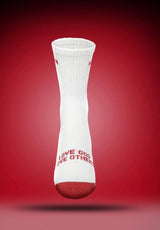 Pathos Socks "Love God, Love Others" White & Red - Teigan & Co