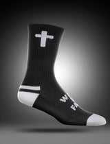 Pathos Socks: “Walk by Faith” Black and White - Teigan & Co