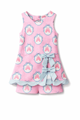 Pink Castle Bow Athletic Dress Set | Toddler & Youth - Teigan & Co