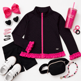 Pink Dot Ruffle Performance Jacket - Teigan & Co