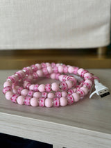 Pink Hearts Beaded 4 - in - 1 Charging Cable - Teigan & Co