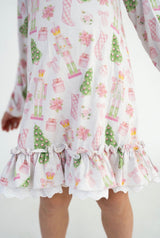 Pink Nutcracker Bamboo Pajama Gown | Toddler & Youth - Teigan & Co