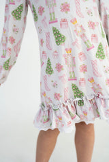 Pink Nutcracker Bamboo Pajama Gown | Toddler & Youth - Teigan & Co