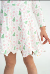 Pink Nutcracker Scallop Active Dress | Toddler & Youth - Teigan & Co