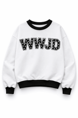 Polka Dot WWJD Mock Neck | Women's - Teigan & Co