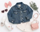 Rhinestone Jean Denim Jacket | Toddler & Youth - Teigan & Co
