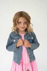 Rhinestone Jean Denim Jacket | Toddler & Youth - Teigan & Co
