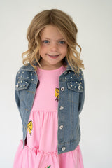 Rhinestone Jean Denim Jacket | Toddler & Youth - Teigan & Co