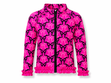 RuffleButts Neon Pink Bow Jacket | Toddler & Youth - Teigan & Co