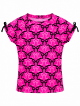 RuffleButts Neon Pink Bow Tee | Toddler & Youth - Teigan & Co