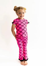 RuffleButts Neon Pink Bow Tee | Toddler & Youth - Teigan & Co