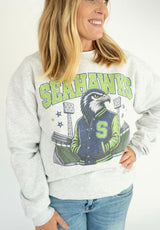 Seahawk Rhinestone Rally Crew Neck | Womens - Teigan & Co