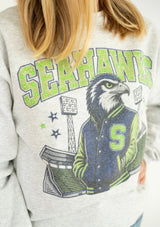 Seahawk Rhinestone Rally Crew Neck | Womens - Teigan & Co