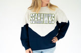 Seahawks Chenille Varsity Colorblock Sweatshirt | Women's - Teigan & Co