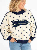 Seahawks Polka Dot Mock Neck | Women's - Teigan & Co
