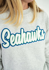 Seahawks Retro Patch Gildan Heavy Blend Crewneck | Women's - Teigan & Co