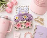 Simply Southern Floral Crochet Claw Clip Set - Teigan & Co