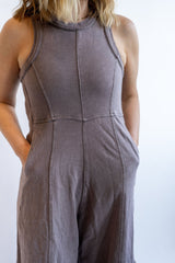 Simply Southern Jumpsuit | Washed Dark Mauve | Women's - Teigan & Co