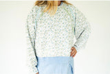 Simply Southern Lounge Crew Neck – Robin’s Egg Floral | Women's - Teigan & Co