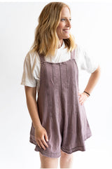 Simply Southern Washed Romper - Dark Gray | Women's - Teigan & Co