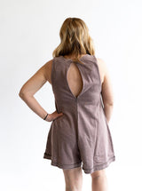 Simply Southern Washed Two Pocket Romper - Dark Grey | Women's - Teigan & Co