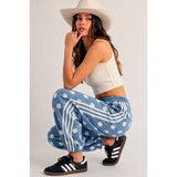 Soft Washed Polka Dot Four Stripe Track Jogger Pants | Women's - Teigan & Co