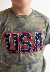 Star - Spangled Camo USA Tee | Youth - Teigan & Co