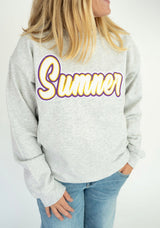 Sumner Retro Patch Gildan Heavy Blend Crewneck | Women's - Teigan & Co