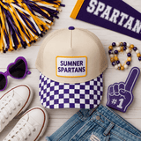 Sumner Spartans Checkered Patch Hat - Teigan & Co