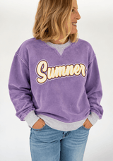 Sumner Vintage Washed Purple Sweatshirt | Women's - Teigan & Co