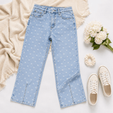 Sweet Spot Polka Dot Denim Jeans - Teigan & Co