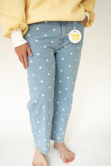 Sweet Spot Polka Dot Denim Jeans | Women's - Teigan & Co