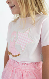 Sweet Wink Bandana Cowgirl Patch Western Short Sleeve T-Shirt | Toddler & Youth - Teigan & Co