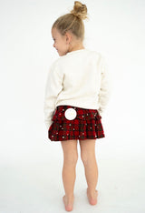 Sweet Wink Christmas Tartan Pearl Skirt | Toddler & Youth - Teigan & Co