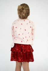 Sweet Wink Jolly Pearl Patch Candy Cane Christmas Sweatshirt | Toddler & Youth - Teigan & Co