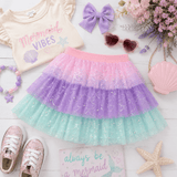Sweet Wink Mermaid Pearl Scalloped Tutu Skirt | Toddler & Youth - Teigan & Co