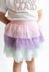 Sweet Wink Mermaid Pearl Scalloped Tutu Skirt | Toddler & Youth - Teigan & Co