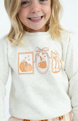 Sweet Wink Pumpkin Cameo Sweatshirt | Toddler & Youth - Teigan & Co