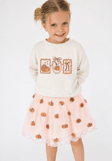 Sweet Wink Pumpkin Sequin Scallop Tutu Skirt | Toddler & Youth - Teigan & Co