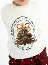 Sweet Wink Sequins Christmas Tree Patch Sweatshirt | Toddler & Youth - Teigan & Co
