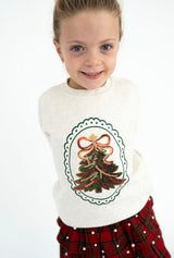 Sweet Wink Sequins Christmas Tree Patch Sweatshirt | Toddler & Youth - Teigan & Co