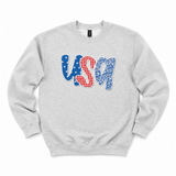 USA Fabric Patch Crew | Women's - Teigan & Co