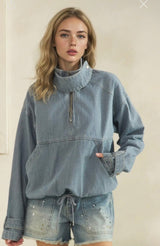 Veveret Seaside Stripe Quarter Zip | Women's - Teigan & Co